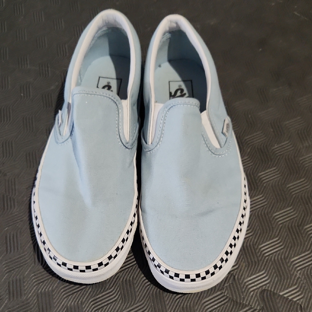 Vans Light Blue Slip-On Sneakers